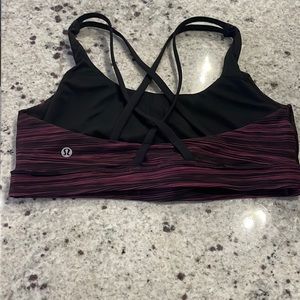 Lululemon strappy sports bra. Like new, worn 1 once. Size 10